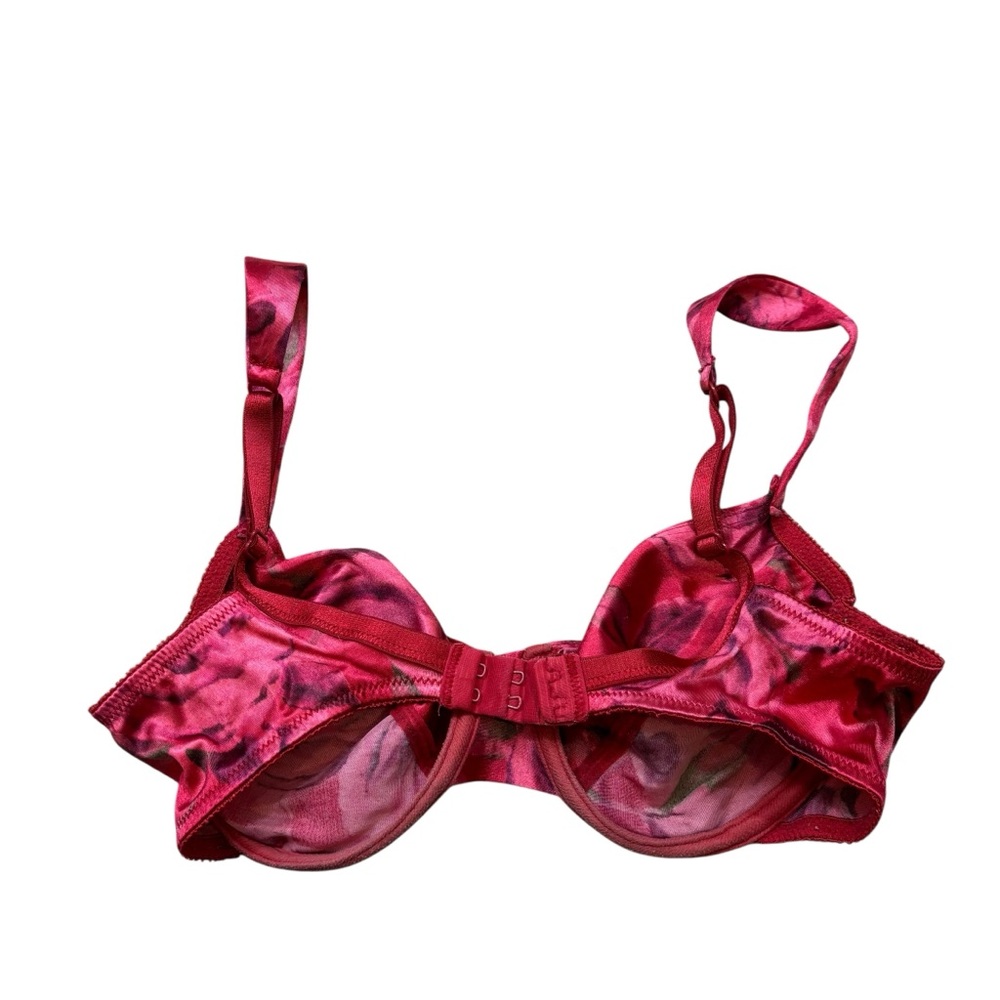 Vintage Victoria’s Secret Second Skin Satin Floral Underwire Bra Size 34C - Picture 4 of 9